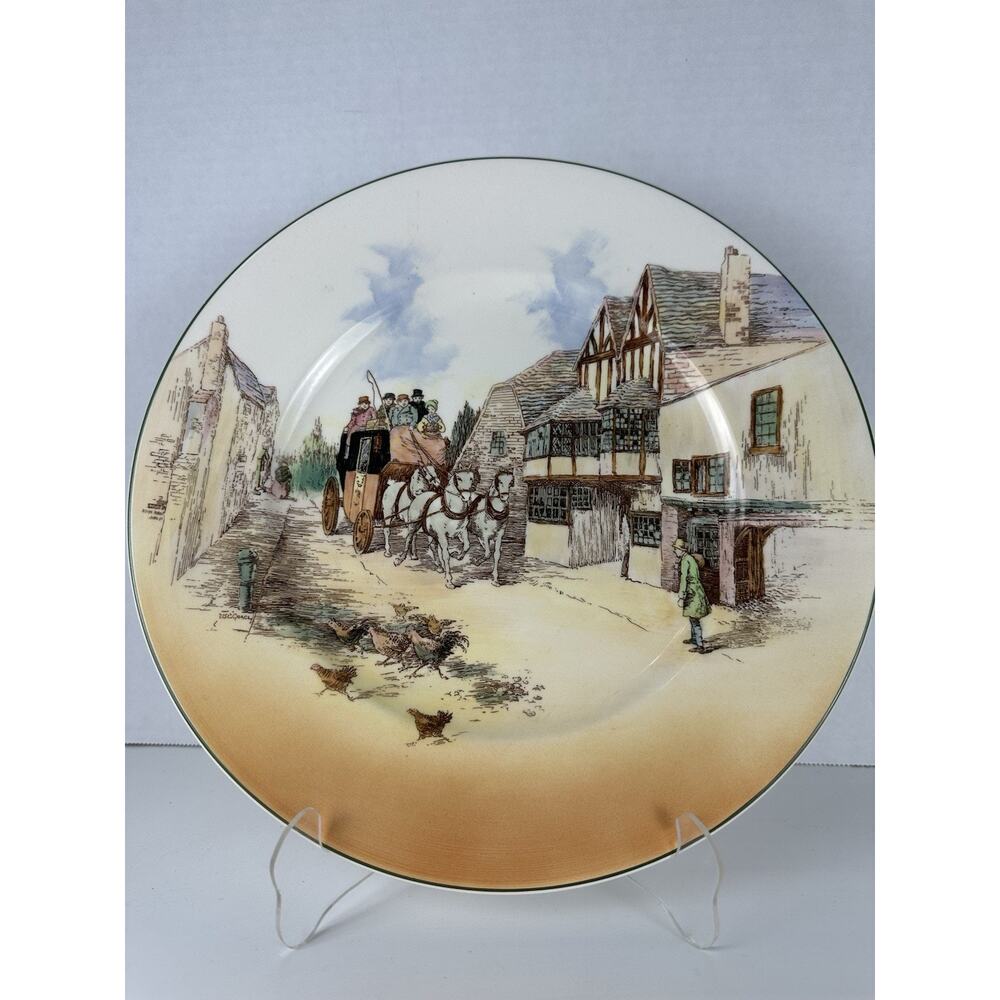 Royal Doulton Old English Coaching Scenes Dinner Plate Rare Mint